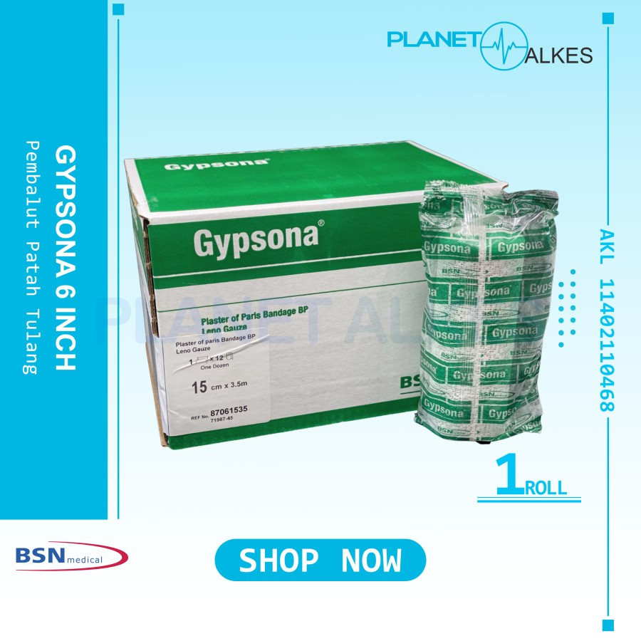 Gypsona 3 4 6 inch / Plester Pembalut Patah Tulang Gyps BSN Gypsona