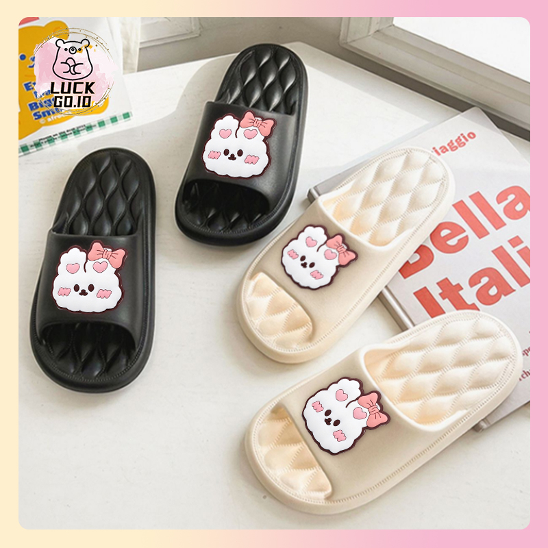 Sandal wanita karet jelly terbaru murah  Sandal slop wanita kekinian import  Sandal Rumah wanita Elastic Empuk EVA Slip On