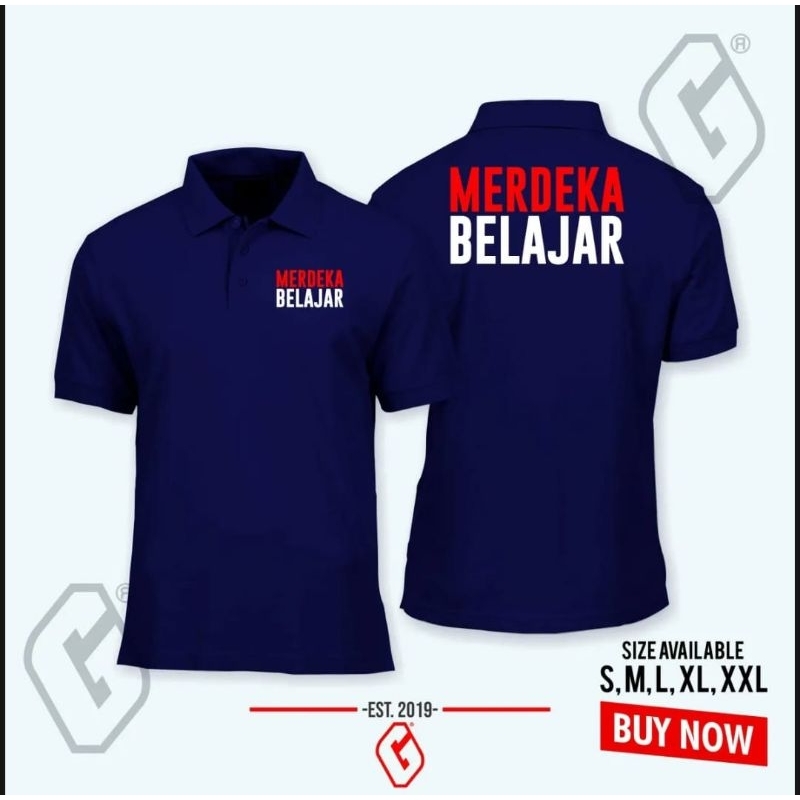 BAJU POLO KERAH MERDEKA BELAJAR//POLO SHIRT MERDEKA BELAJAR