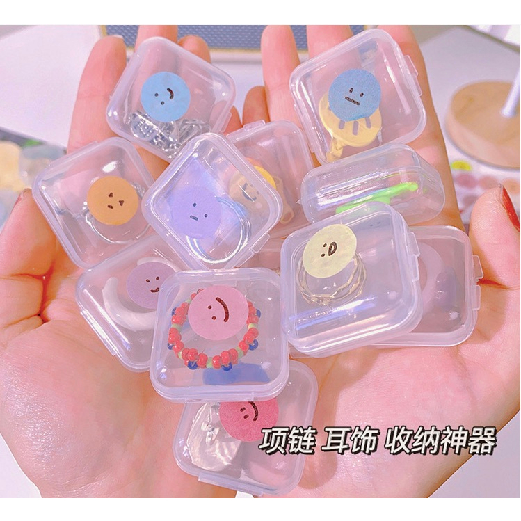 BOX MINI ACCESORIES KOTAK MINI TRANSPARAN TEMPAT PENYIMPANAN ANTING / OBAT DLL