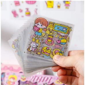 Momo Stiker Set Transparan 1 Pack Mini isi 100 Lembar Pcs