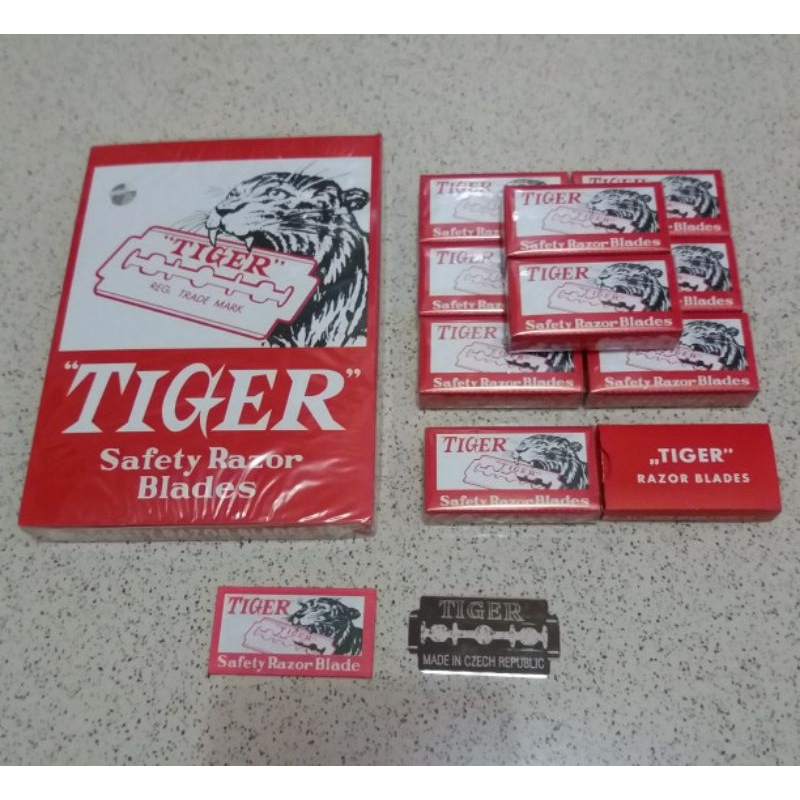 silet tiger original 1 kotak kecil(10pc silet)