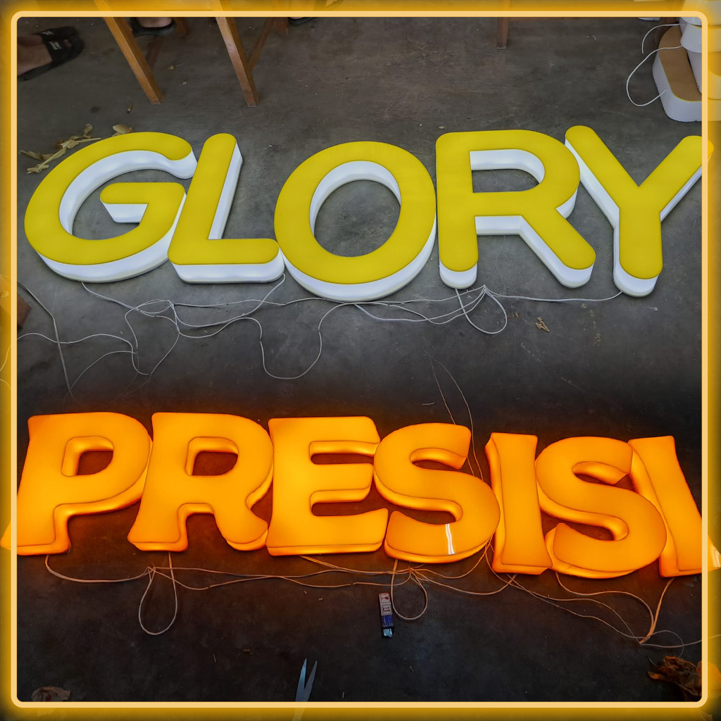 Letter Timbul Huruf Nyala Timbul Custom