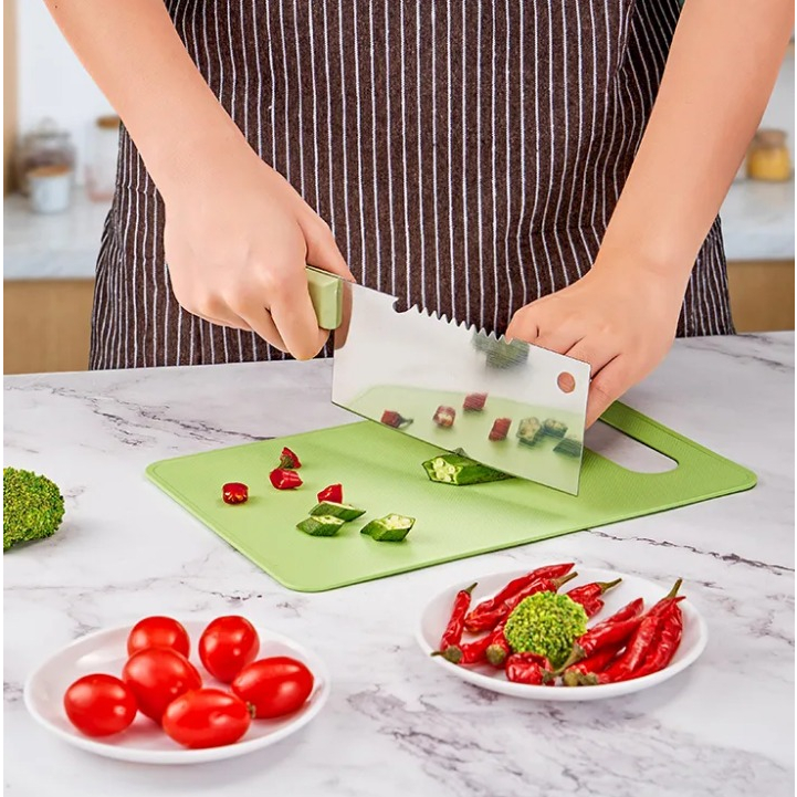 Pisau Besar Buah Set Keramik 4 in 1 Talenan Multifungsi