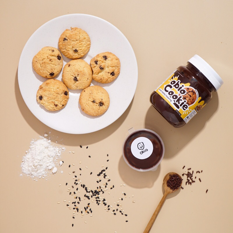 OBIO COOKIE - Cookies with Melty Chocolate, Snack Cookies Jar, Snacktok Lumer HALAL Produk Lokal