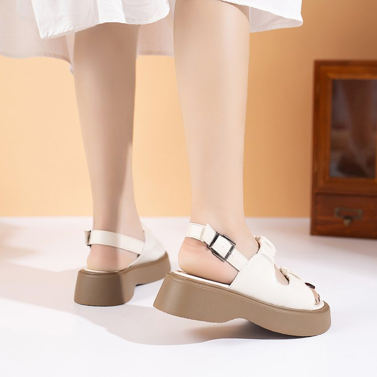 [SEPATU IMPORT] DF 643 Sandal Wedges Sandal Tali Wanita Korea Import Premium Quality