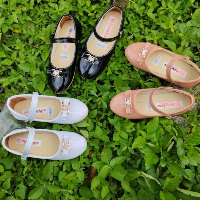 khainuna flats shoes anak Kilat pita tumpuk variasi