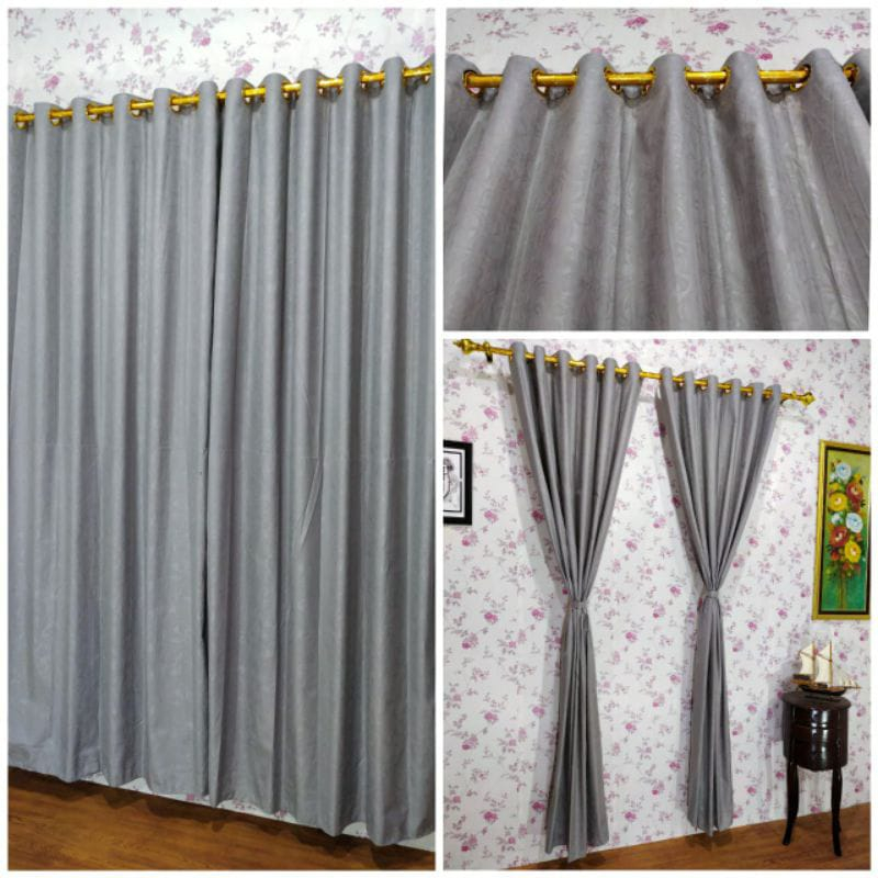 Gorden Katun Smokering / Hordeng cutton disperse / EMILY GORDYN /  mimimalis ring 12, 135 x 200 Korden Hordeng Tirai Jendela Pintu Varian Motip|| gorden kolong dapur