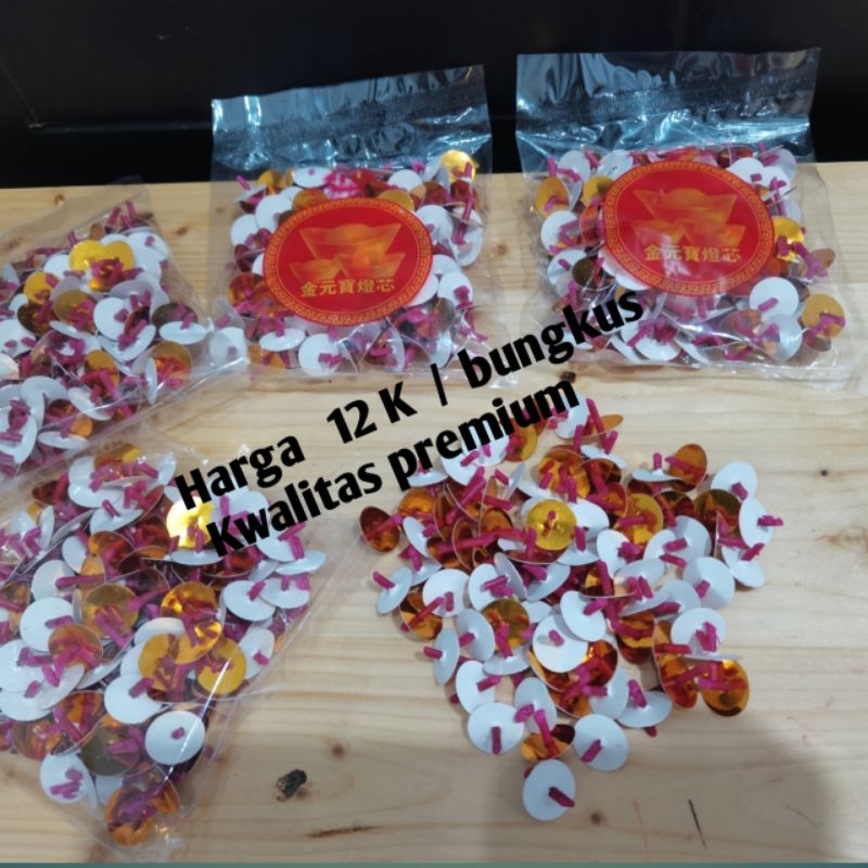 Sumbu pelita Malaysia sumbu lilin apung warna merah Kwalitas premium