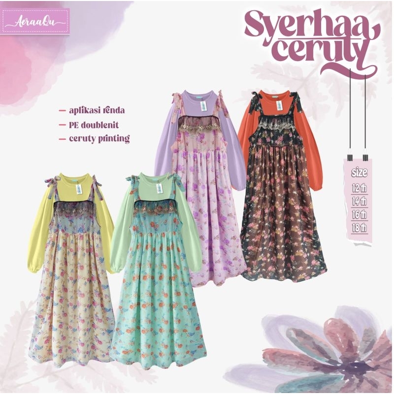 Syerhaa ceruty by Aeraaqu dress gamis syerhaa ceruty