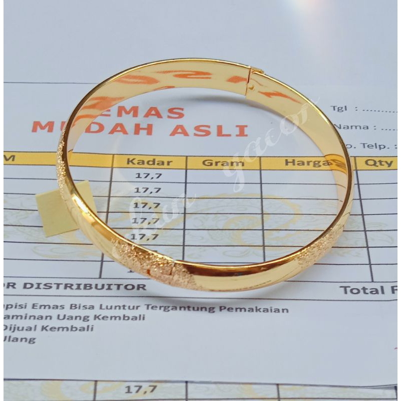 gelang emas mudah free surat kadar 17,7 gelang pasir