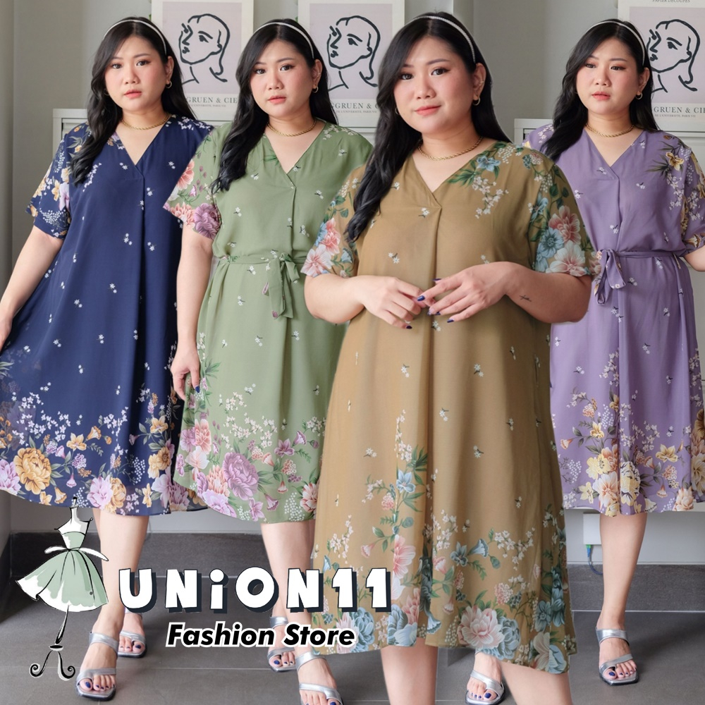 UNION11 - DRESS JUMBO WANITA LD 126 / BAJU JUMBO WANITA / DRESS PESTA WANITA BIGSIZE / DRESS JUMBO WANITA / DRESS JUMBO XXXL WANITA TANIA