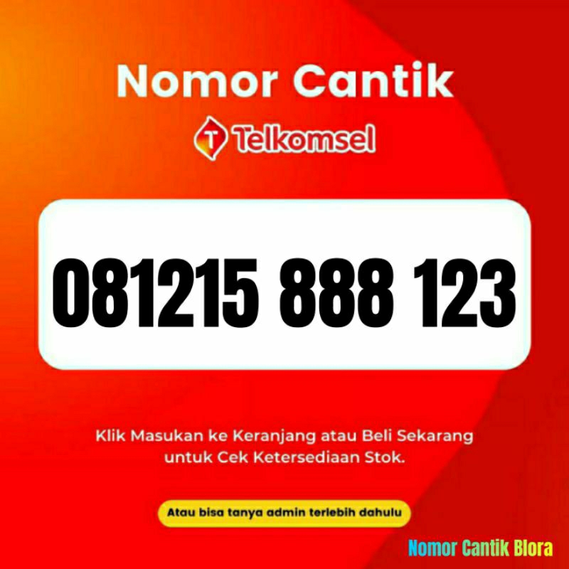 Nomor cantik SIMPATI nocan no cantik nomer kartu perdana telkomsel simpati 12 15 215 1215 158 1588 1