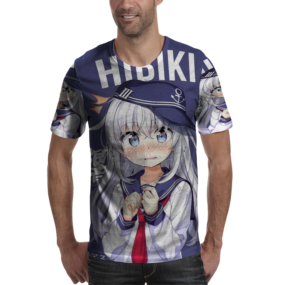 Kaos Hibiki KanColle Tshirt Fullprint Casual Unisex Bahan Polyester T-SHIRT Size S  M L XL XXL 3XL