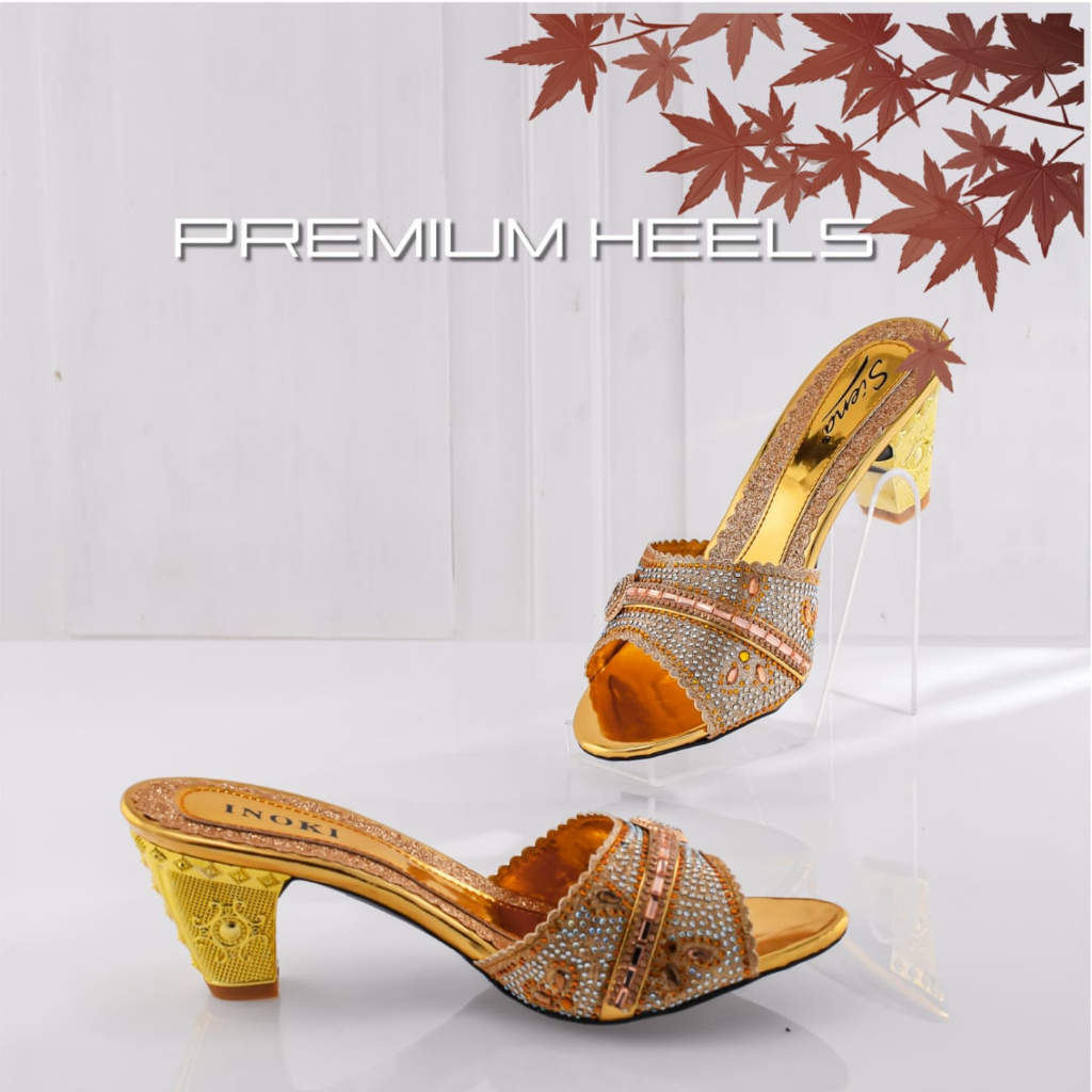 SENDAL PESTA WANITA MEWAH HAK PLATFORM HEELS Seserahan kondangan 5 cm NK 018