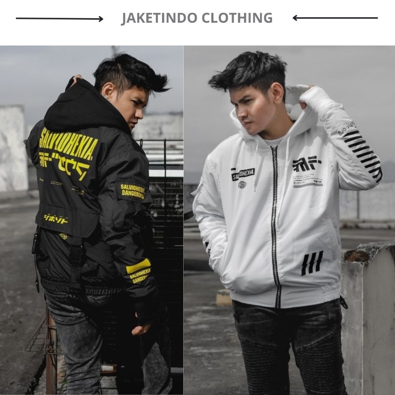 BOMBER JACKET HOODIE CYBROG - JAKET PRIA BOMBER HOODIE SCOOT WATERPROOF - JAKET MOTOR