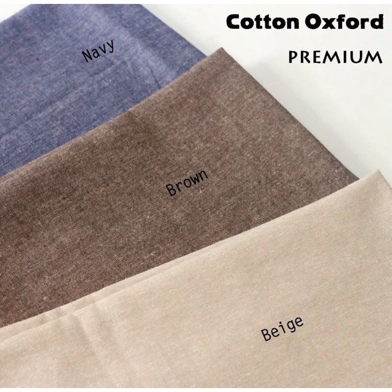 KAIN COTTON OXFORD PREMIUM / KATUN YARN DYED / KATUN POLOS