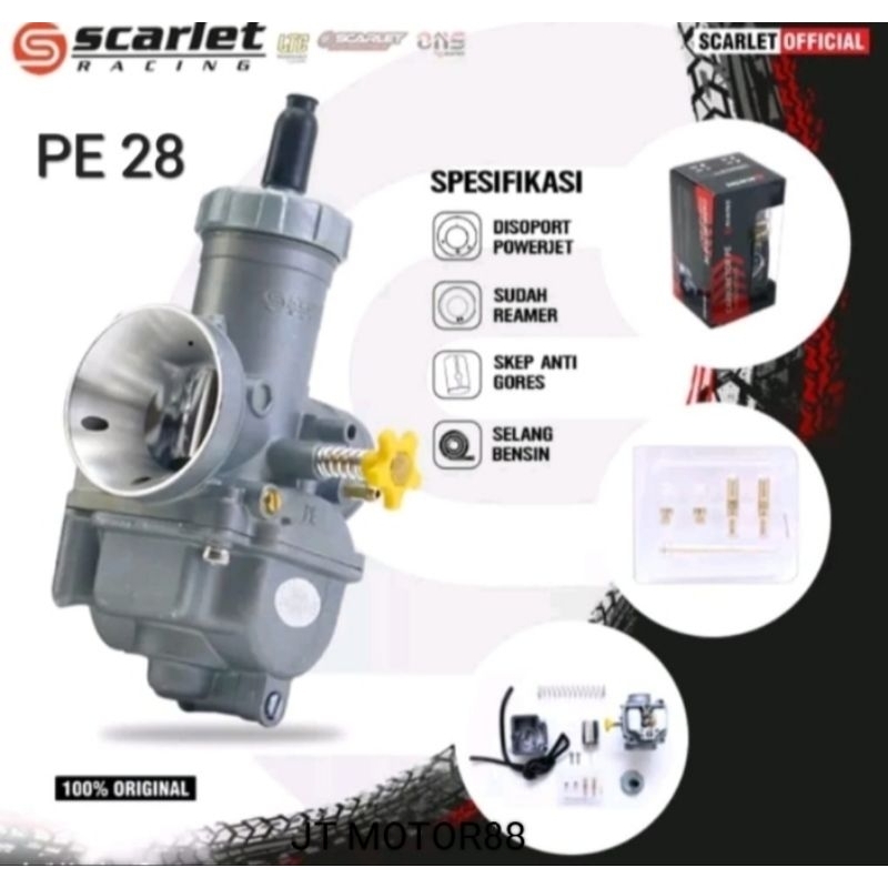 KARBURATOR PE 28 MERK SCARLET ORIGINAL
