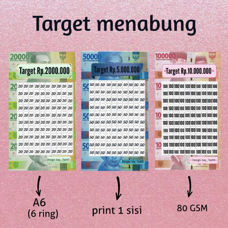 

Target Menabung binder A6 (6ring)