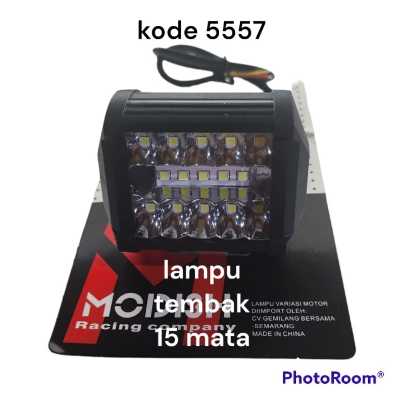 PAKET LAMPU TEMBAK 12 LED + BREKET KUMIS YAMAHA PNP RX KING RX S RX K TEBAL
