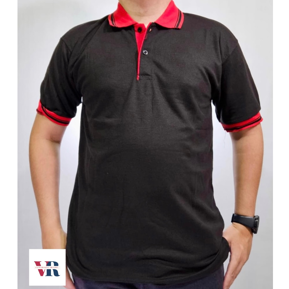 KAOS POLOSHIRT /KAOS POLO LENGAN PENDEK /KAOS KERAH KOMBINASI UNISEX DEWASA