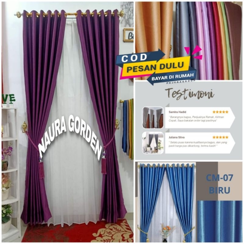 Gorden jendela Minimalis panjang 2meter Gorden pintu Blackout Gordyn Tebal Tirai Jendela Murah kamar