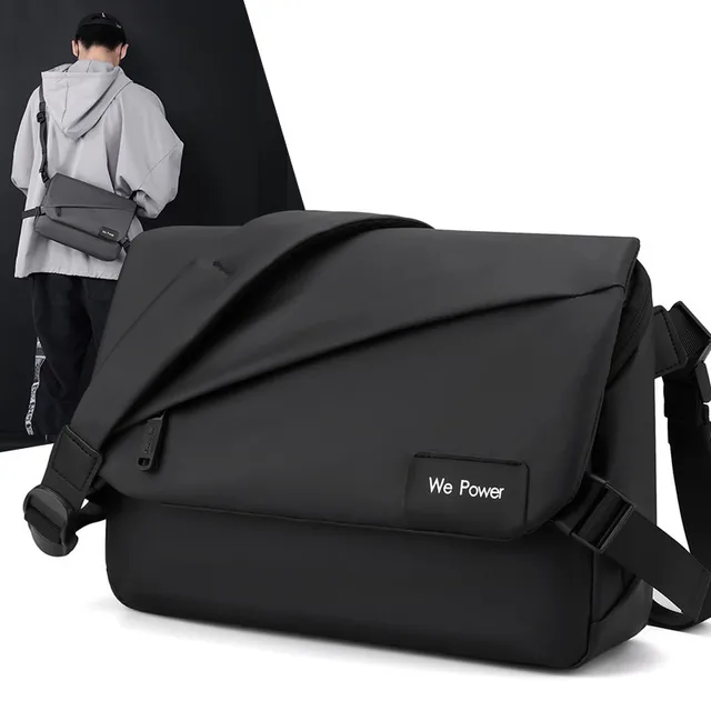 Tas Selempang Bahu Pria Cowok Atau Messenger Bag Laptop 11 inch sampai 13 inch Import Fashion Korea Anti Air Kualitas Premium Terbaru 2023