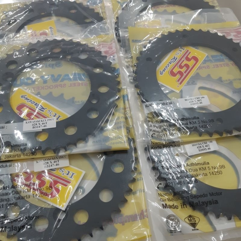 Gear SSS Hitam KLX CRF Supermoto