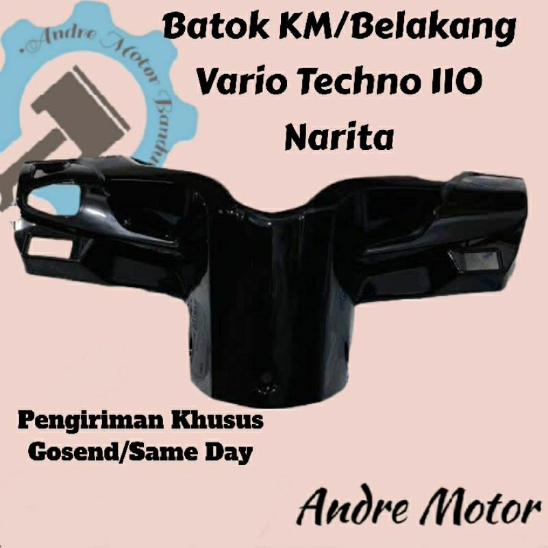 Cover Batok Belakang Vario 110 Techno Karbu (Hitam) Merk Narita Kualitas Ori