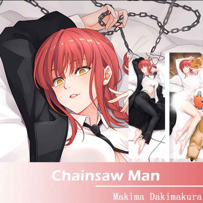 (dng isian) chainsaw man dakimura makima body pillow waifu denji power mommy chain anime bantal sexy