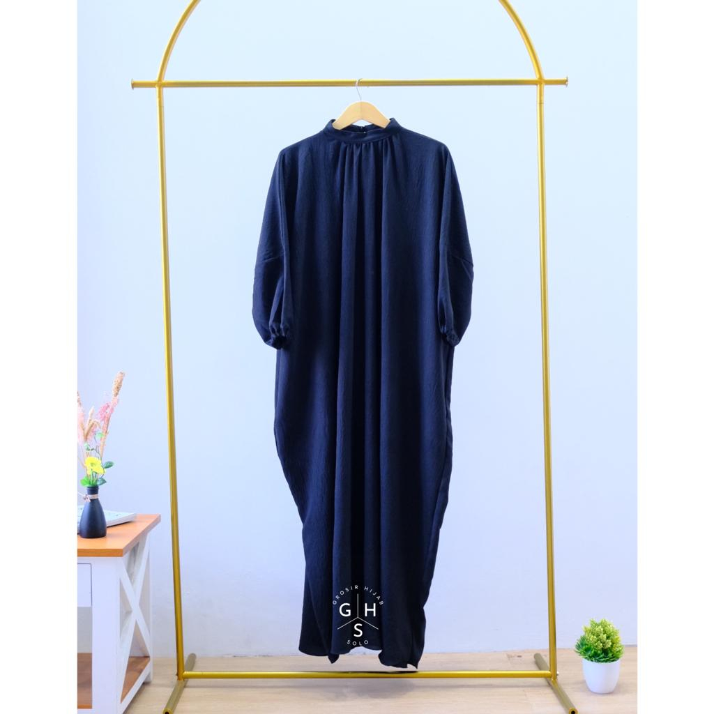 FABIOLA GAMIS KAFTAN OVERSIZE DRESS PANJANG ATASAN WANITA CRINCLE AIRFLOW PREMIUM(KJI)