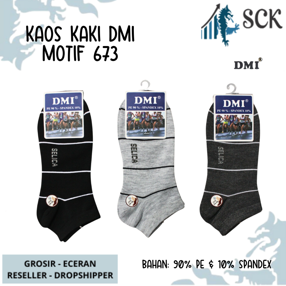 Kaos Kaki Tumit DMI 673 Polos Halus / Kebutuhan Wanita / Invisible Socks Bawah Mata Kaki