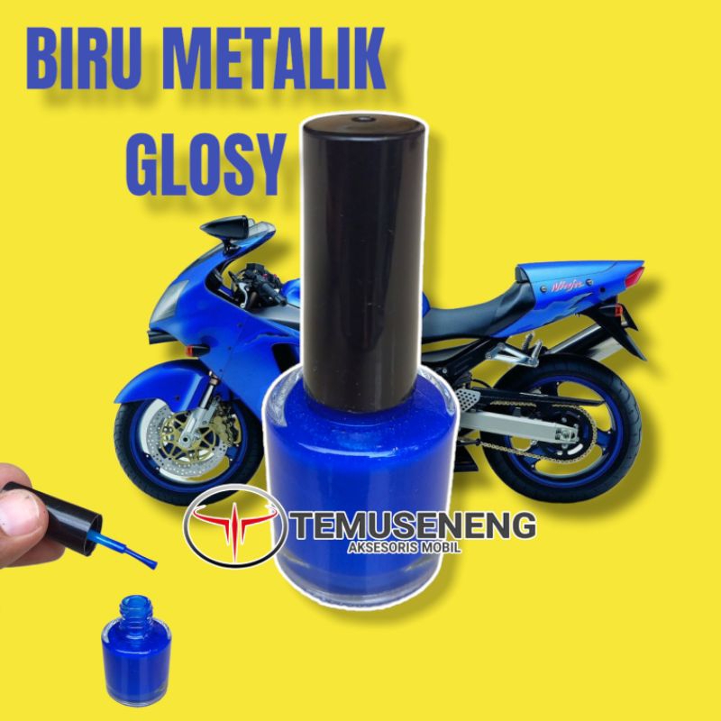 Cat Biru Metalik Blue Metallic Penghilang Baret Lecet Mobil Motor Oles