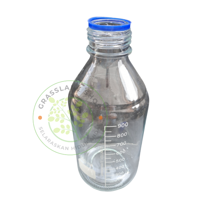 Botol Lab 1000 ml Laboratorium Laboratory Bottle Sampel Bening Reagen 1000ml RRC