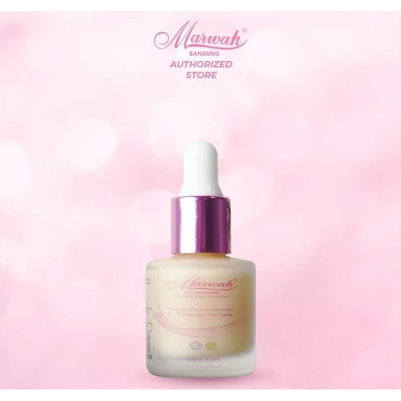 Marwah Official | Marwah Skincare Serum Caviar Gold Premium Antiaging Whitening Untuk Kulit Normal &