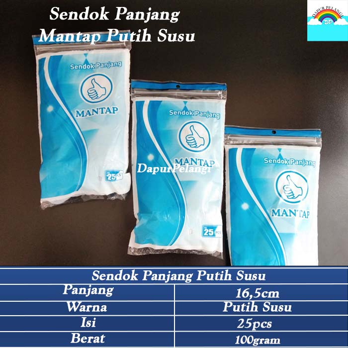 Sendok Panjang Plastik/Sendok Plastik/Sendok Mantap Putih Susu