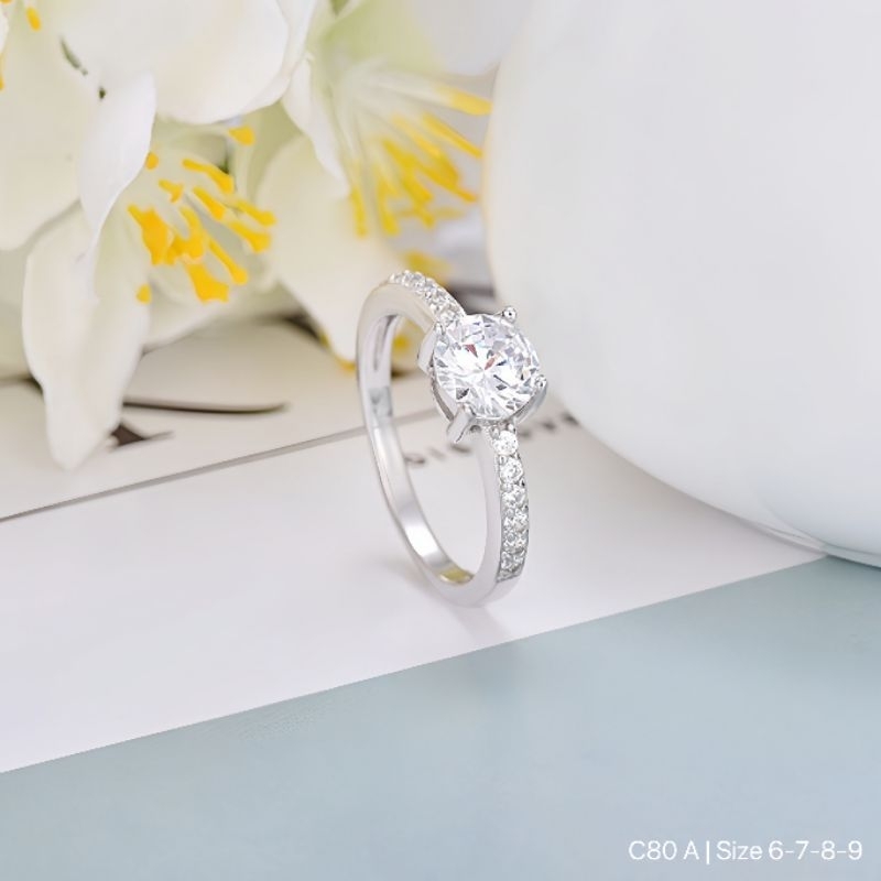 Cincin wanita elegant anti karat C80A