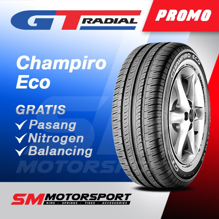 GT Radial Champiro Eco 185/70 R14 Ban Mobil Xenia Avanza,Panther Evalia Kijang