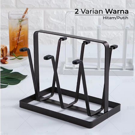 UG Rak Gelas Minimalis Tempat Cangkir Rak Dapur Organizer Cup Holder 6 Slot