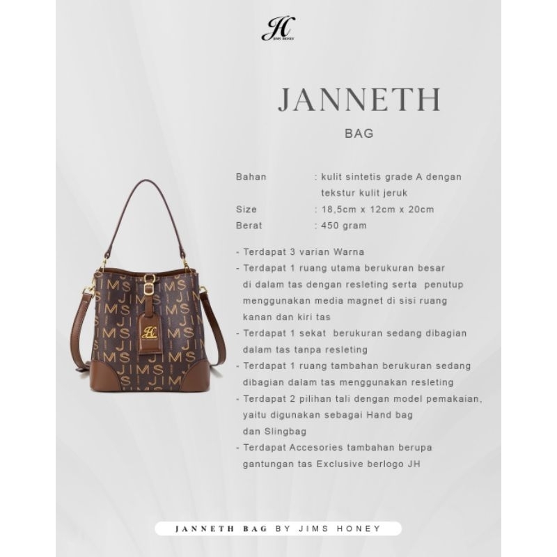 JANNETH BAG JIMSHONEY TAS MODEL BARU / TAS SLEMPANG
