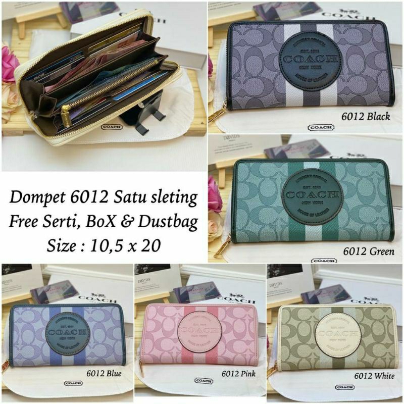 NEW DOMPET 6012 WALLET ZIPPER BAHAN WP FREEE BOX IMPORTT SEMPREM