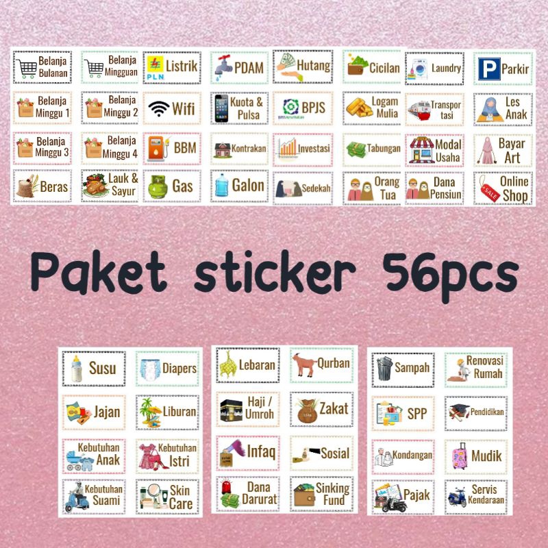 paket sticker keuangan budgeting