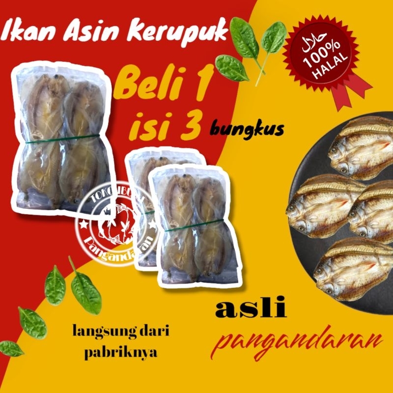 

IKAN ASIN KERUPUK MURAH BELI 1 DAPET 3 BUNGKUS ASLI PANGANDARAN