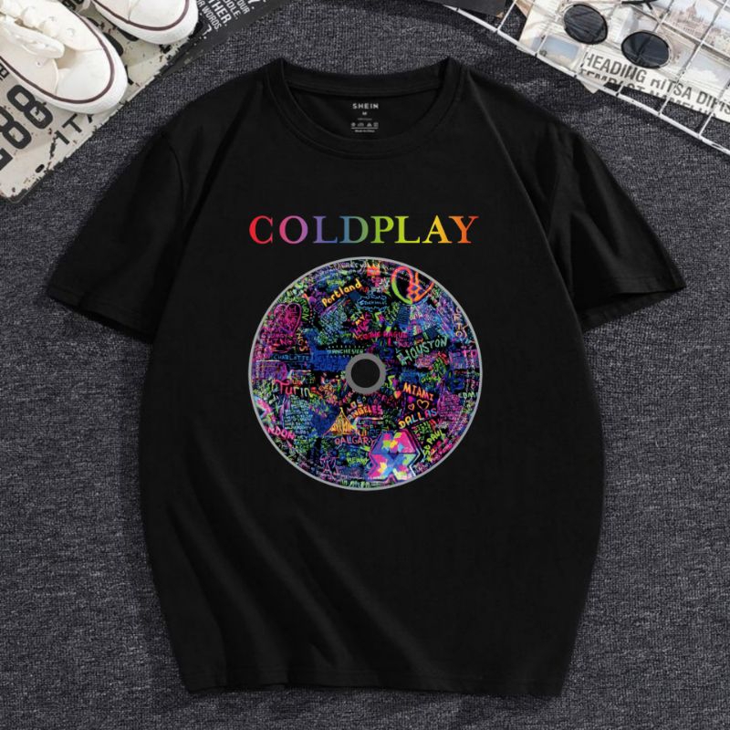 Kaos Band Coldplay Oversize Original Pria Jumbo Hitam Glow In The Dark Kaos Band Coldplay Tour Music Of The Spheres Lengan Pendek Second Cewek Baju Coldplay Tour Jakarta Original 2023 Oversize Wanita Lengan Pendek Jumbo Dewasa Tshirt T Shirt Coldplay XL