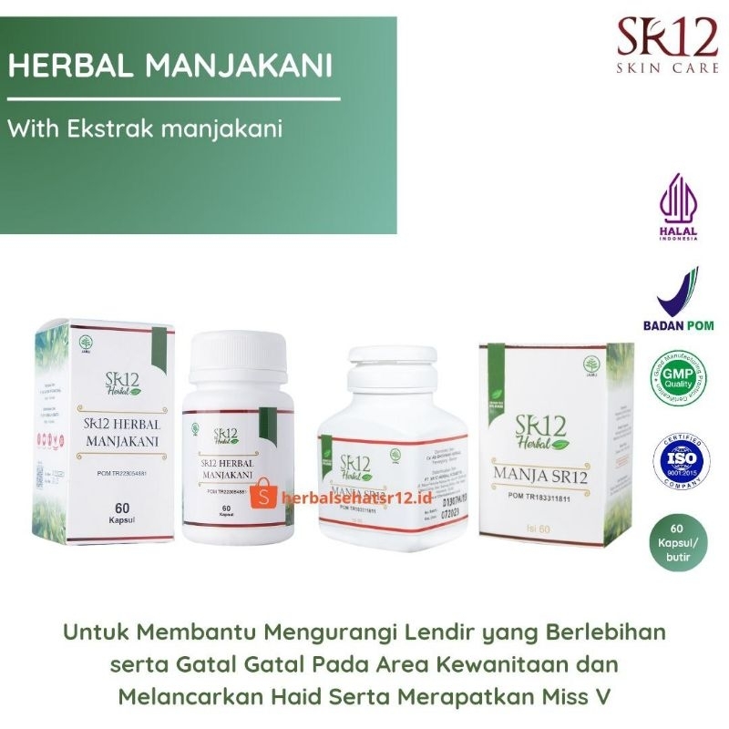 Manja SR12 - Manjakani Aceh Manja Butir dan Kapsul - Obat Keputihan Herbal dan Perapat Miss V - Mengurangi Gatal Gatal dan Bau Tidak Sedap