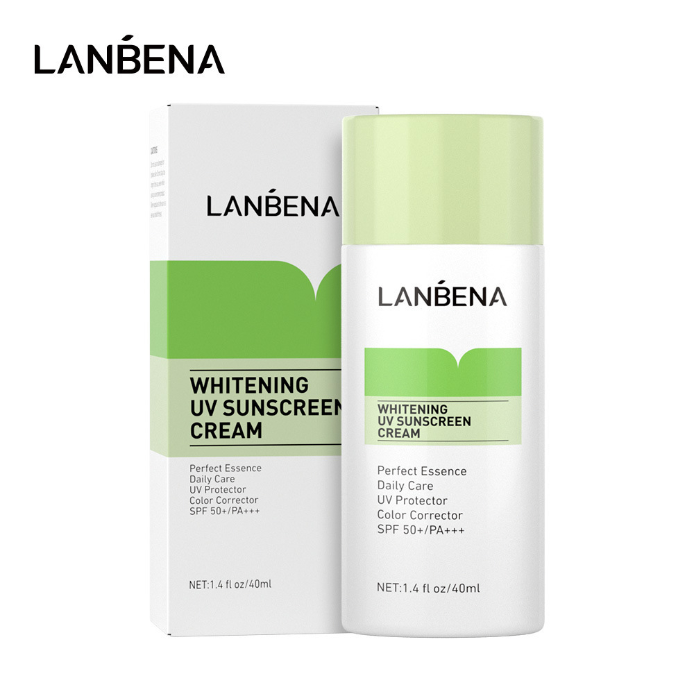 LANBENA Whitening UV Sunscreen Cream Purple SPF50+ - Sunblock Mencerahkan Body Sun Protection Perawatan Kulit(40 ml)