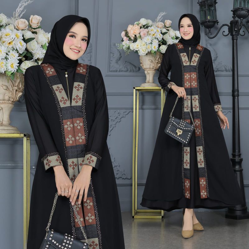 GAMIS ABAYA TURKEY BORDIR LURUS MOTIF BEAUTY