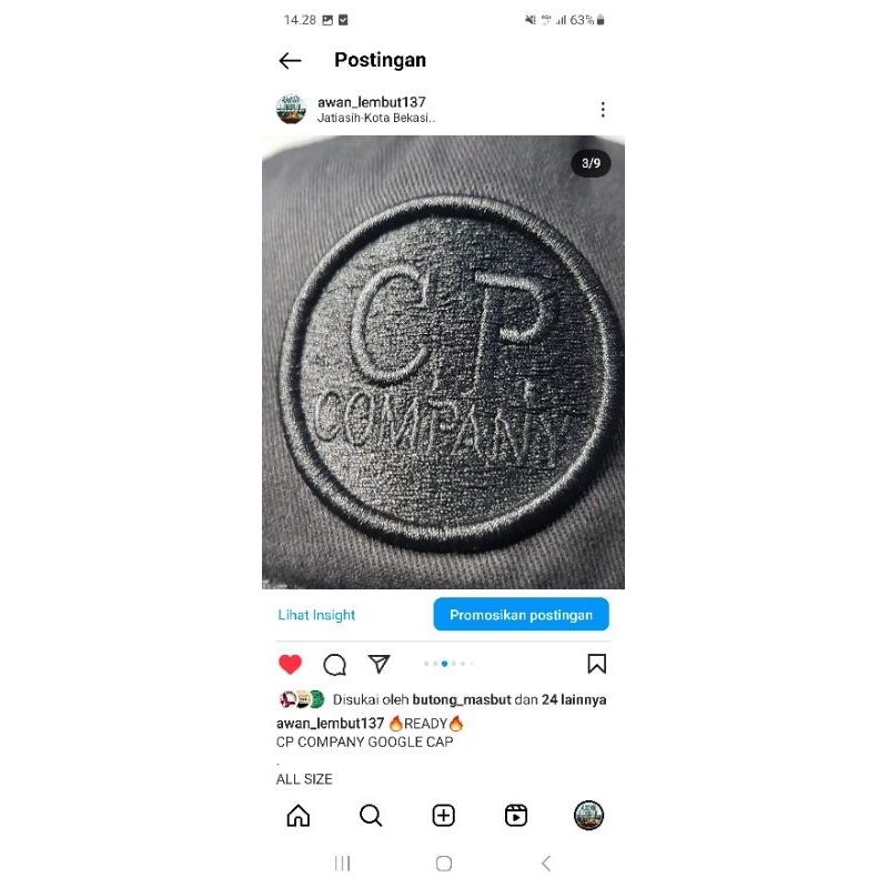 TOPI CP COMPANY GOOGLE