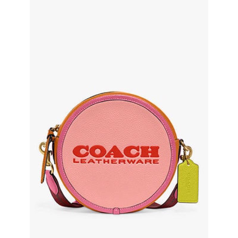 Coach Kia Leather Circle Crossbody (CA 098)