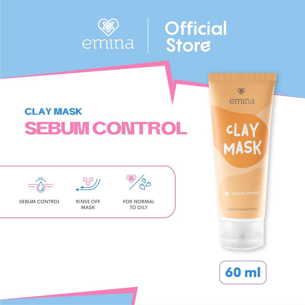 ✨ AKU MURAH ✨ Emina Clay Mask Brightening 60 ML SERIES